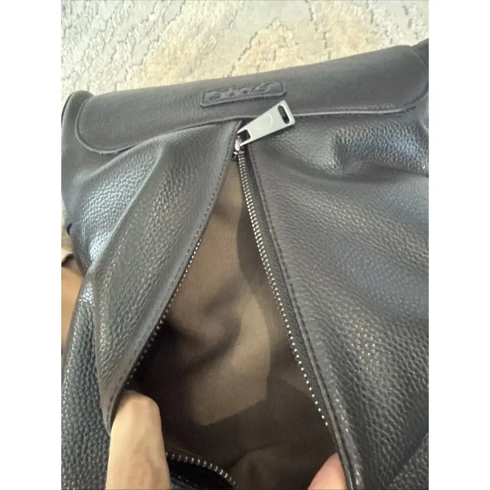 SZONE Women's Black Leather Backpack Convertible